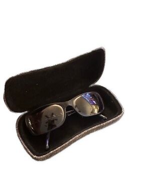 RARE! Vintage CHANEL 5170-Q Chain Temple Design Women's Sunglasses with Case